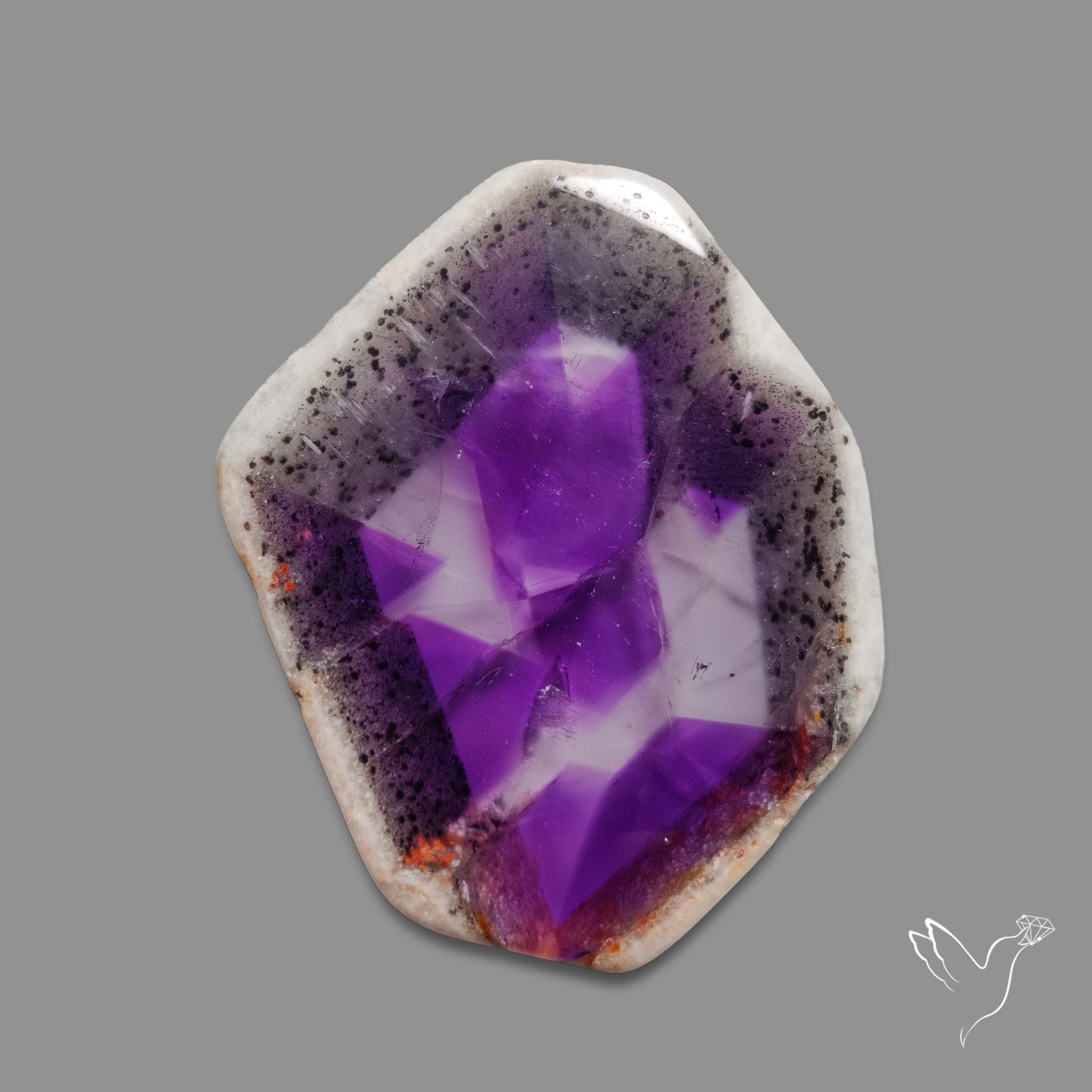 Super Seven Trapiche Amethyst Slice
