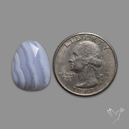 Rose Cut Blue Lace Agate
