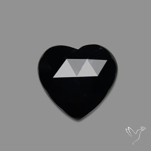 Rose Cut Black Onyx Heart