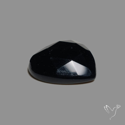 Rose Cut Black Onyx Heart