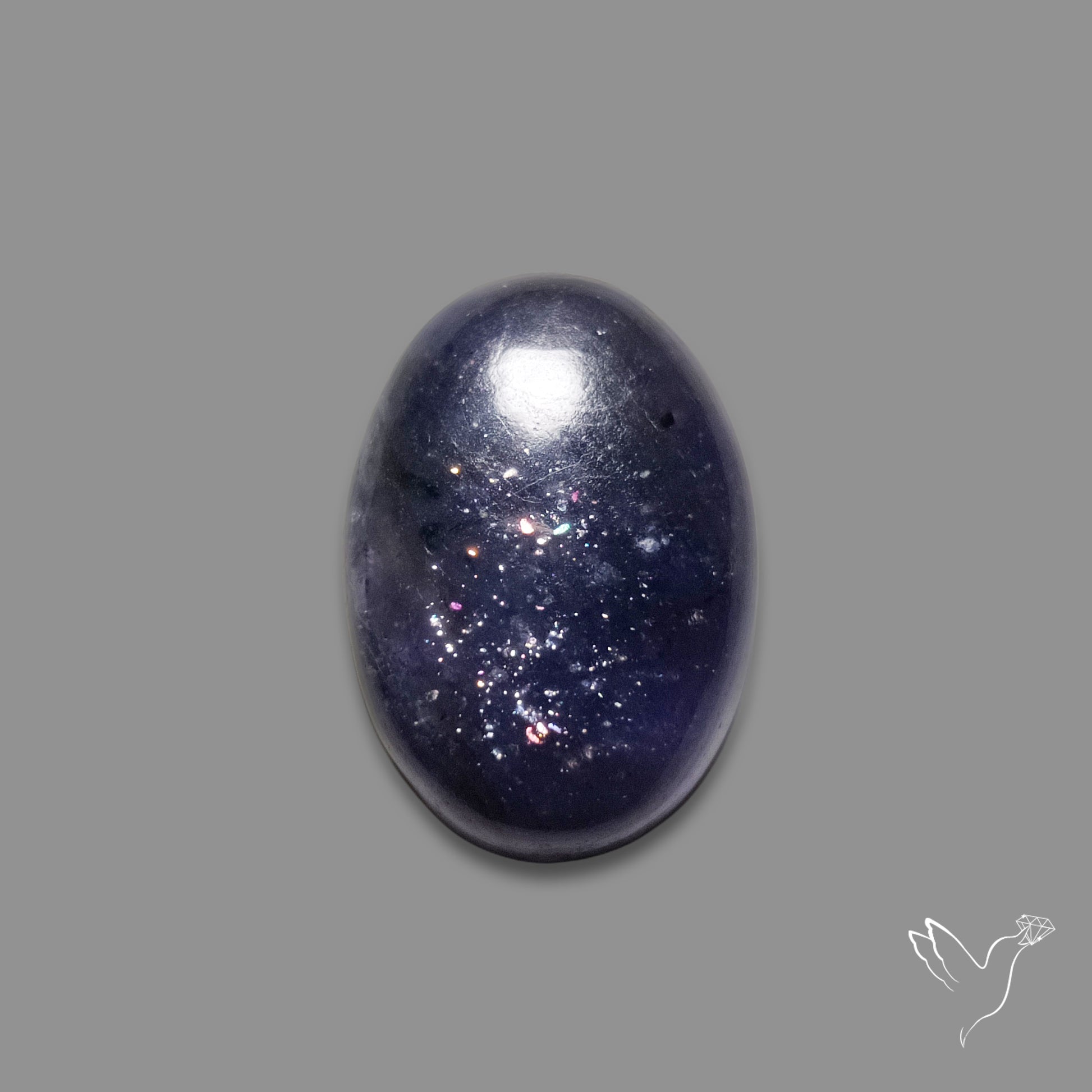 Bloodshot Iolite Sunstone Cabochon