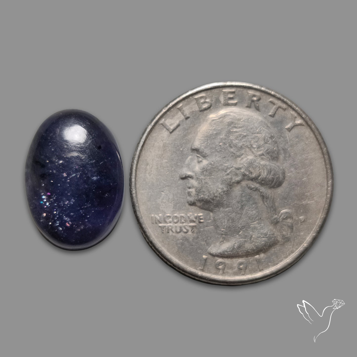 Bloodshot Iolite Sunstone Cabochon