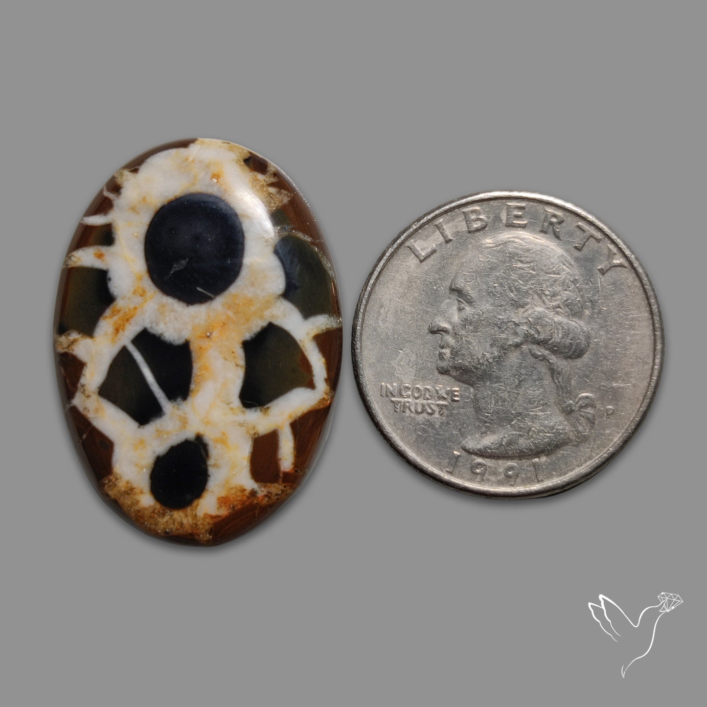 Black Septarian Cabochon