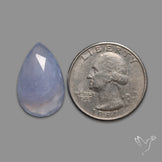Rose Cut Blue Chalcedony
