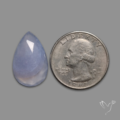 Rose Cut Blue Chalcedony