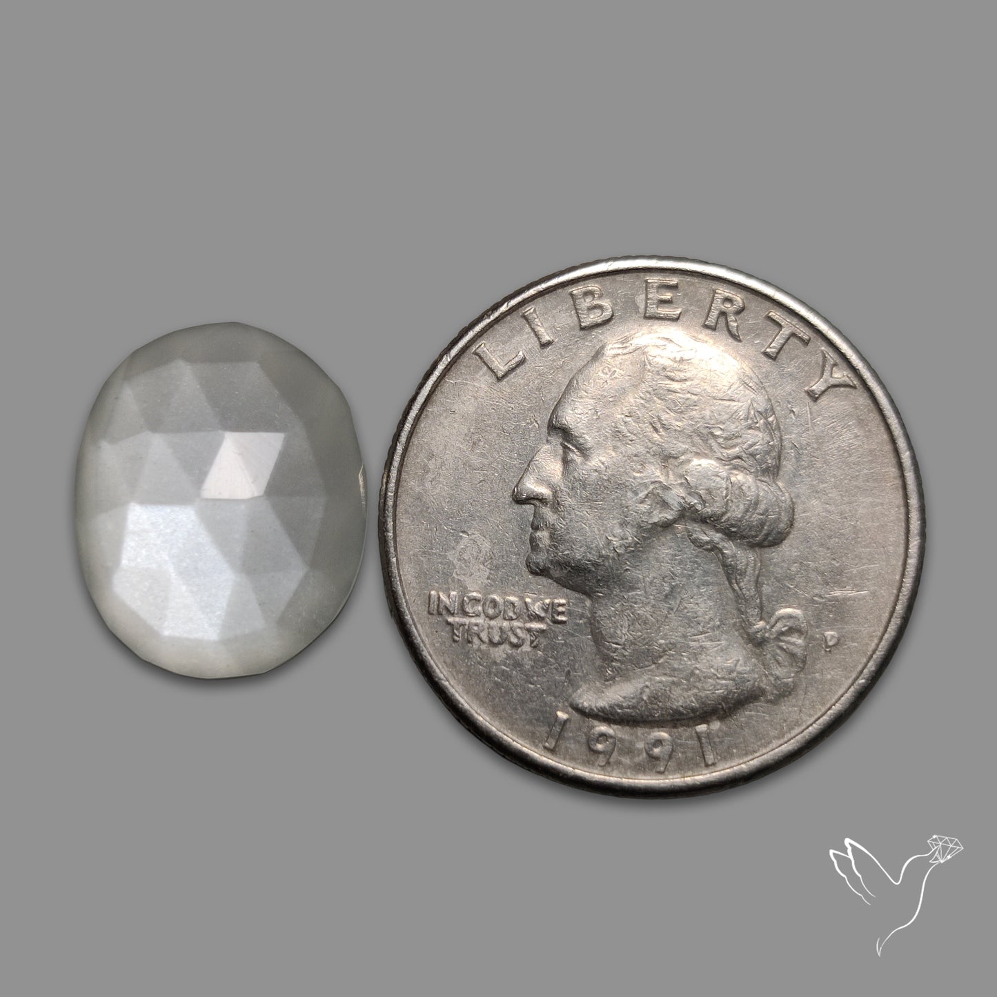 Rose Cut White Moonstone
