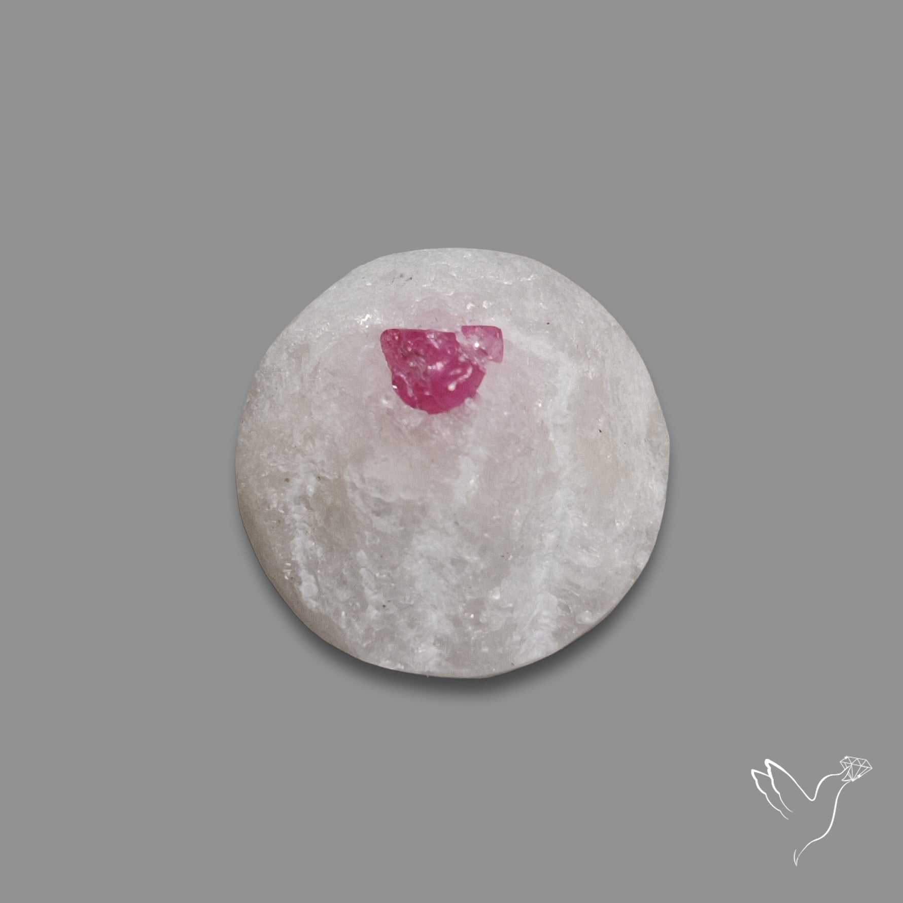 Rare Spinel In Quartz Raw Faced