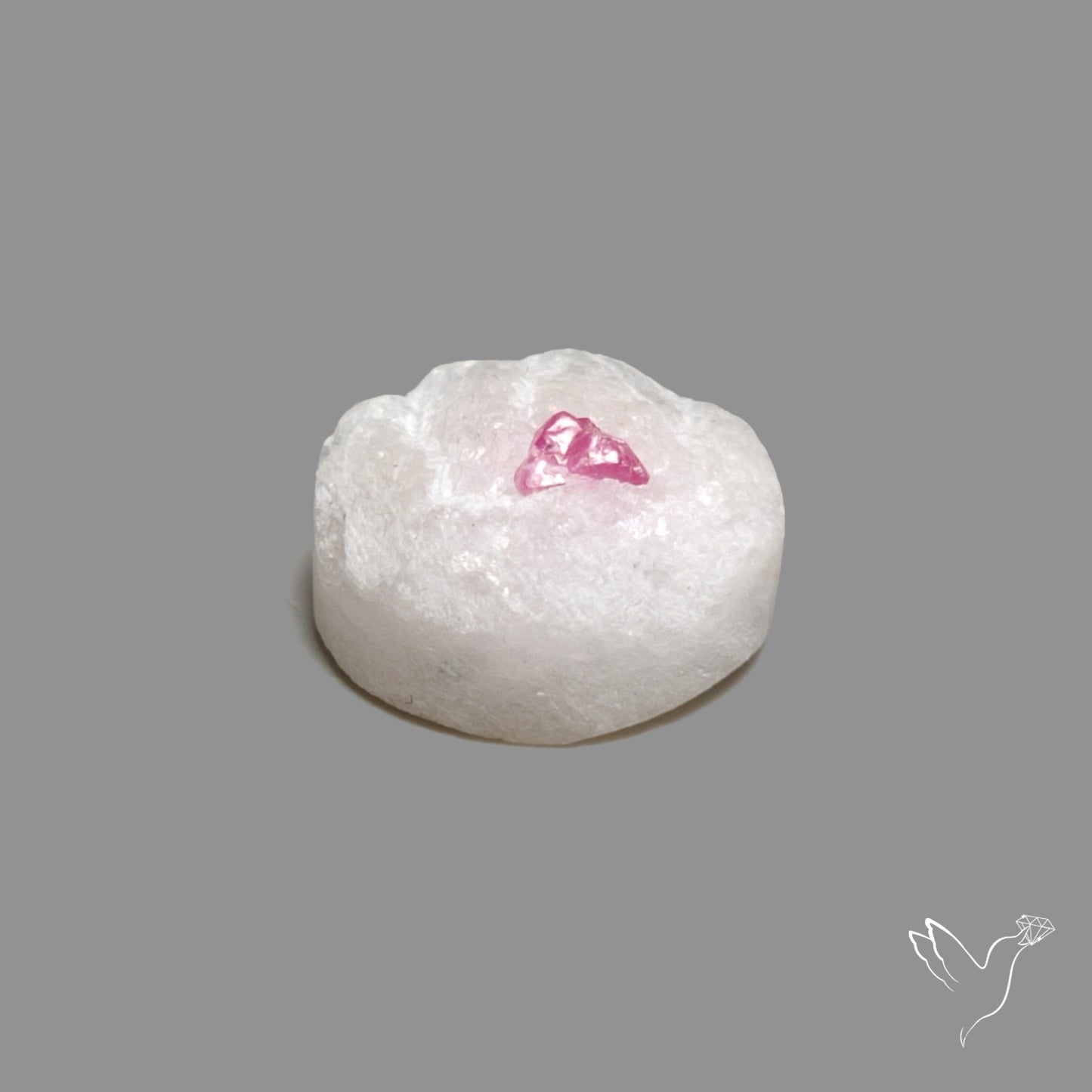 Rare Spinel In Quartz Raw Faced