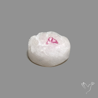 Rare Spinel In Quartz Raw Faced