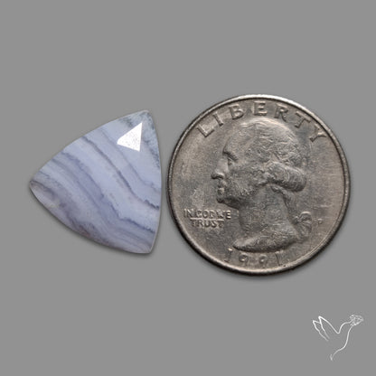 Rose Cut Blue Lace Agate