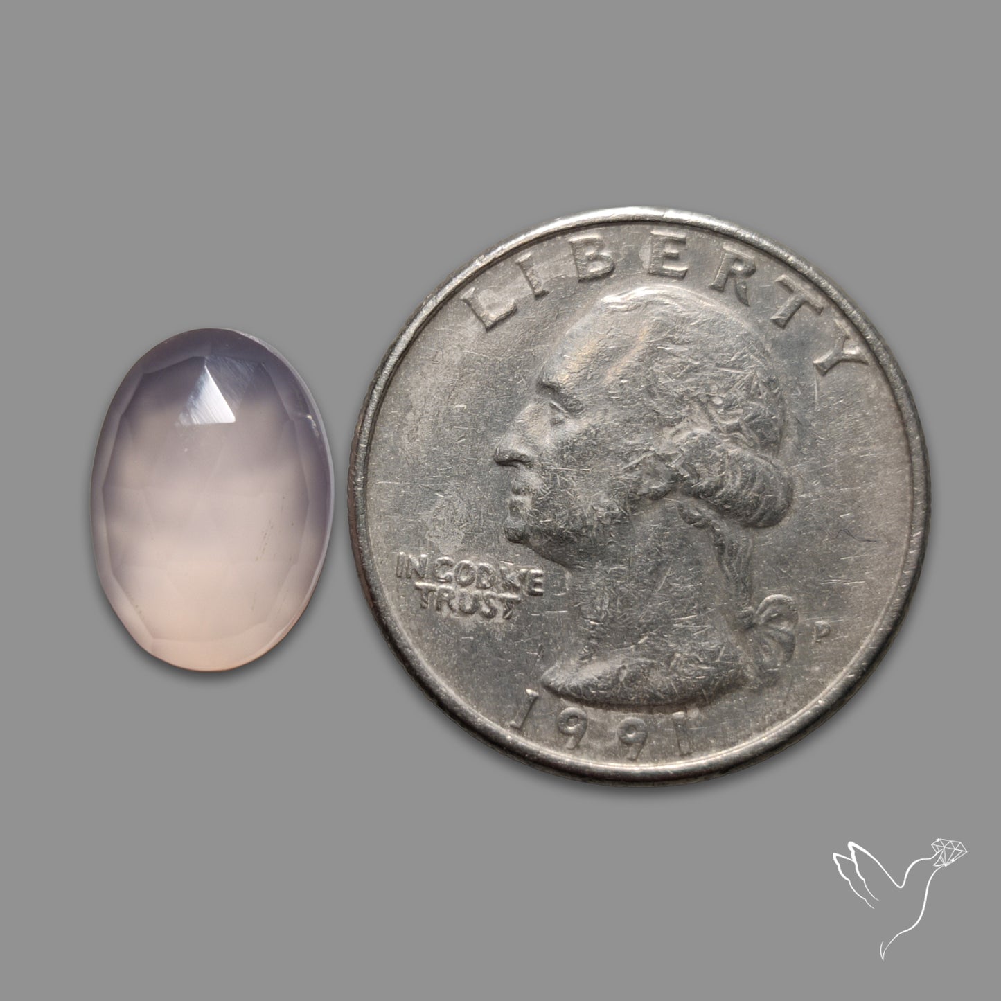 Rose Cut Lavender Chalcedony