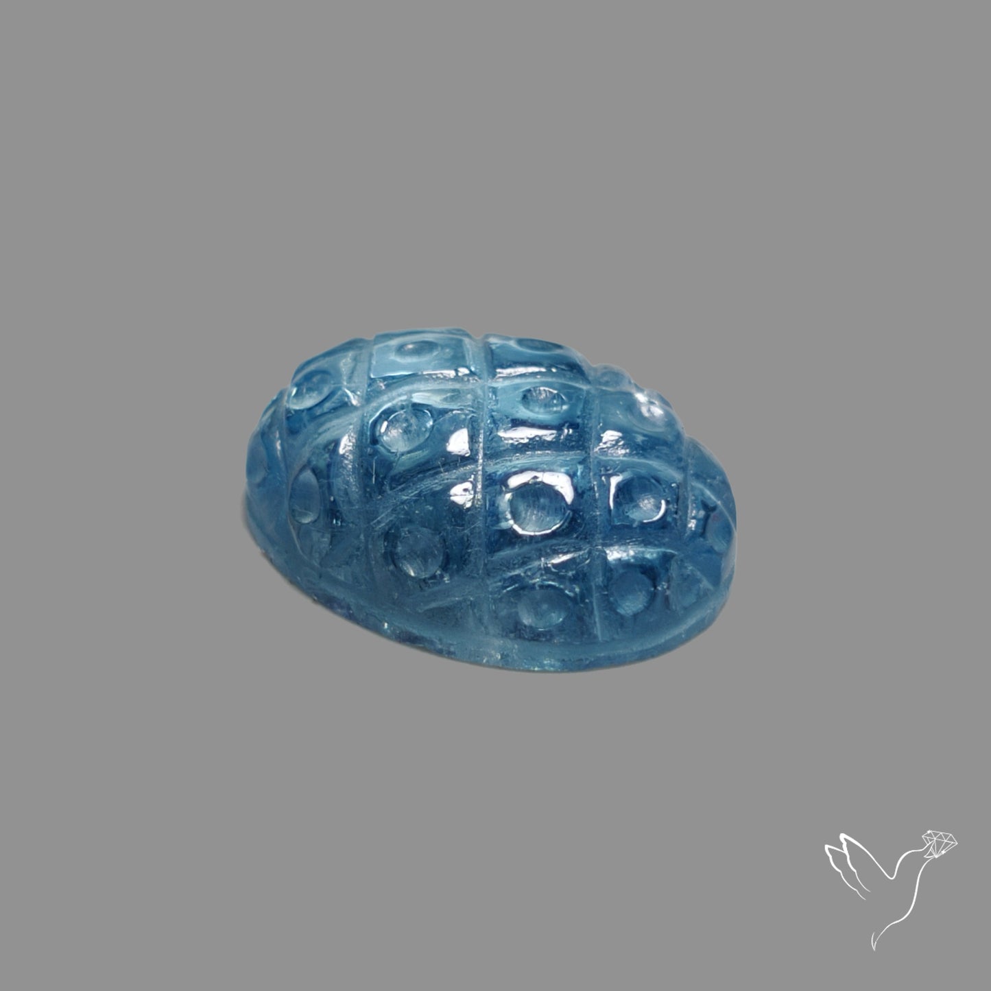 Aquamarine Mughal Carving
