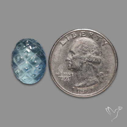 Aquamarine Mughal Carving