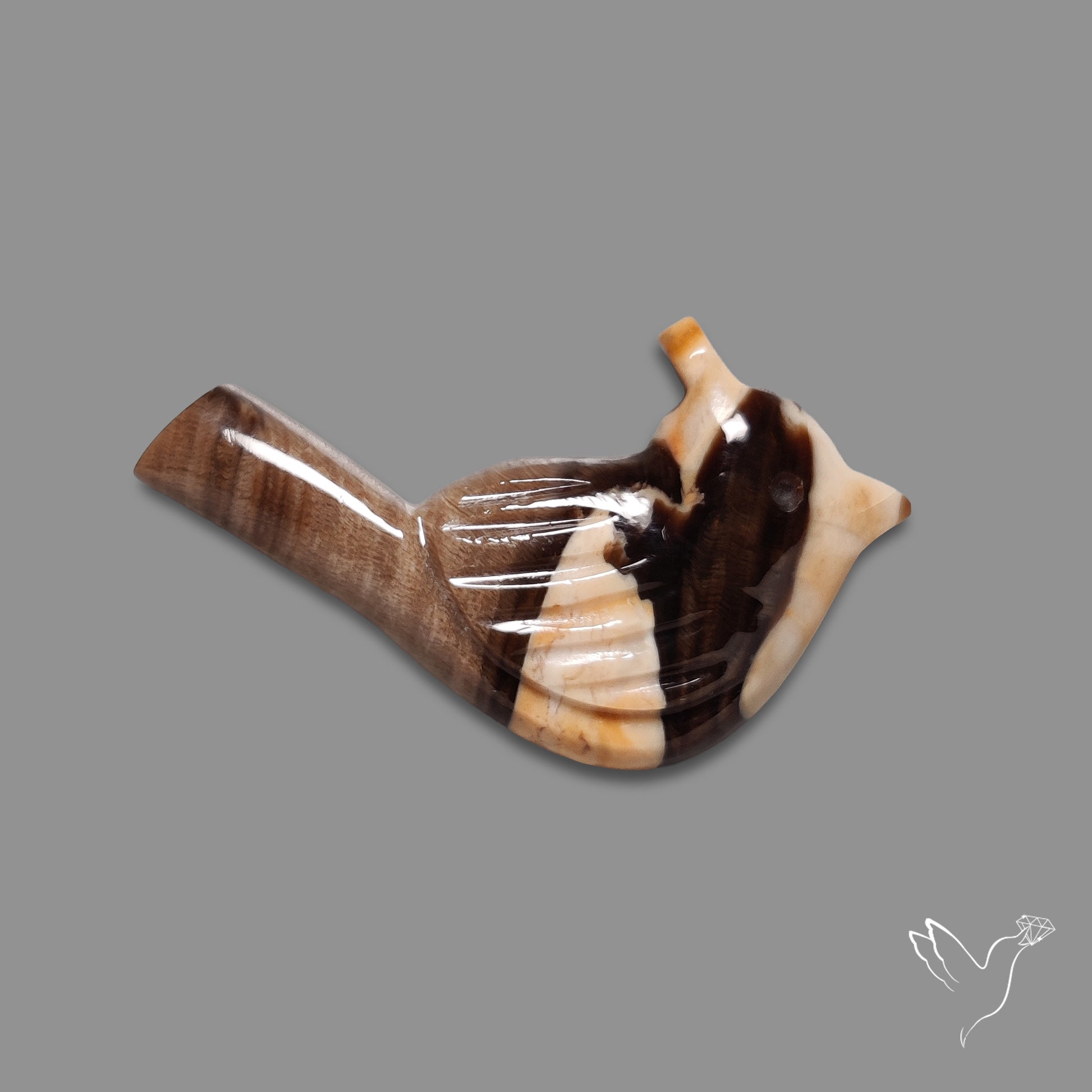Peanut Wood Jasper Bird Carving