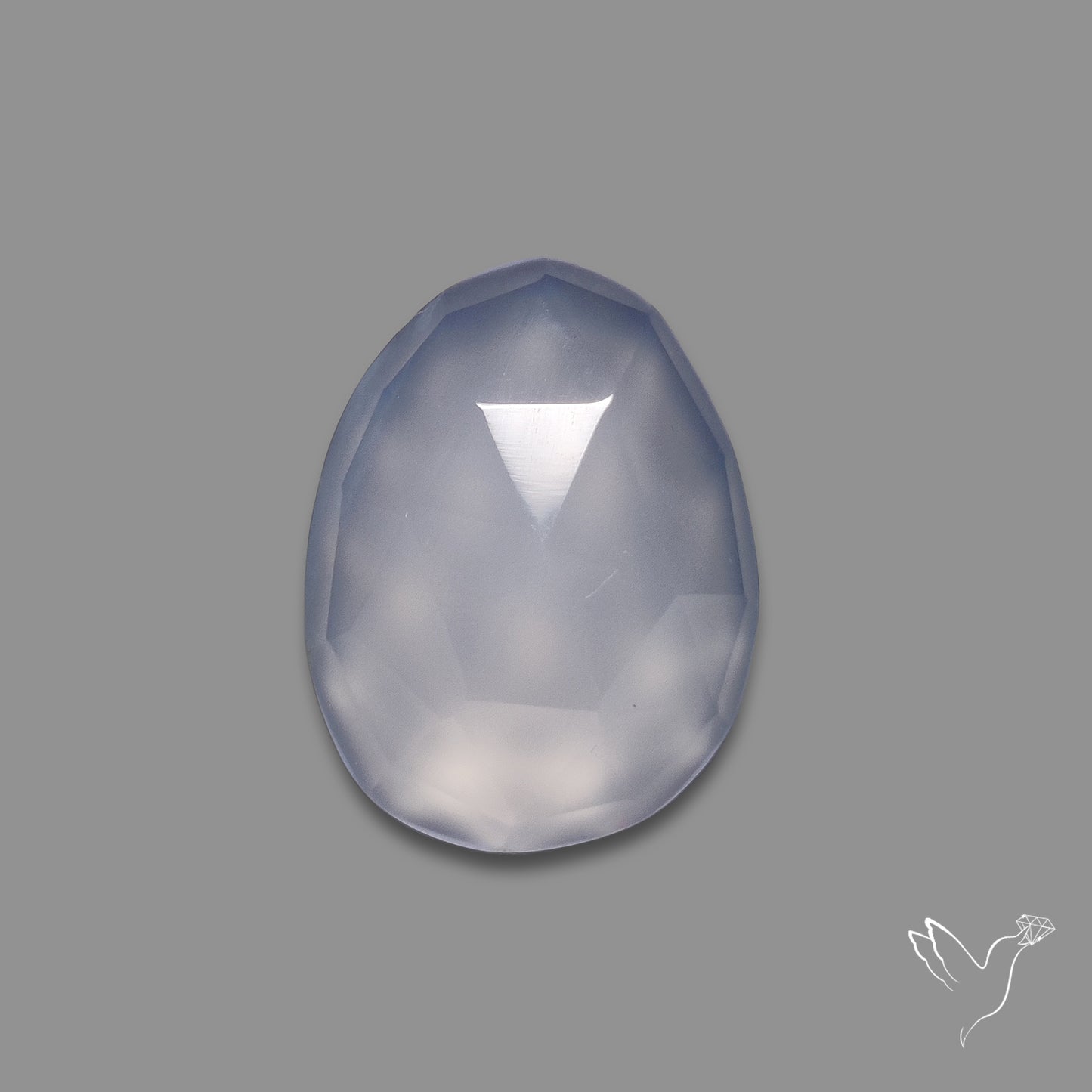 Rose Cut Namibian Blue Chalcedony