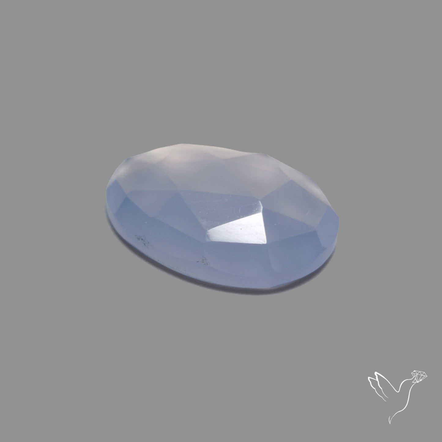Rose Cut Namibian Blue Chalcedony