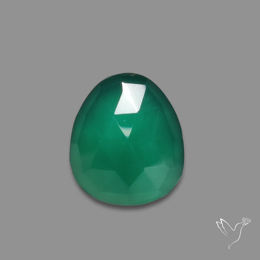 Rose Cut Chrome Chalcedony