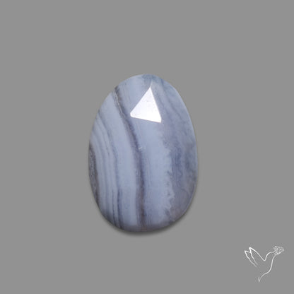 Rose Cut Blue Lace Agate