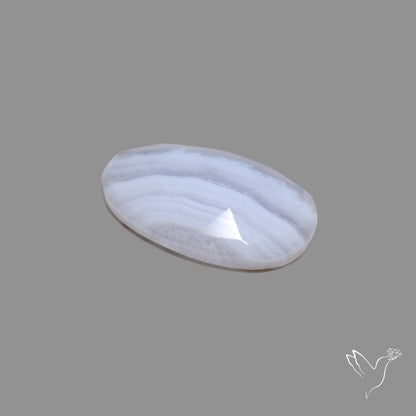 Rose Cut Blue Lace Agate