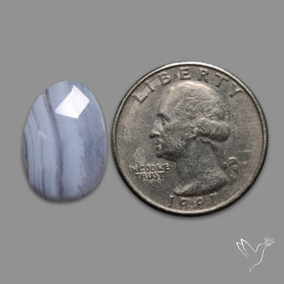 Rose Cut Blue Lace Agate