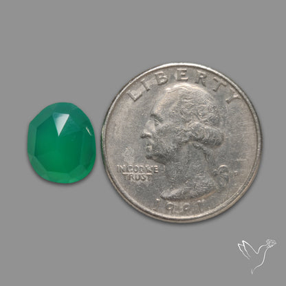 Rose Cut Chrome Chalcedony