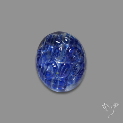 Blue Goldstone Mughal Carving