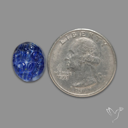 Blue Goldstone Mughal Carving