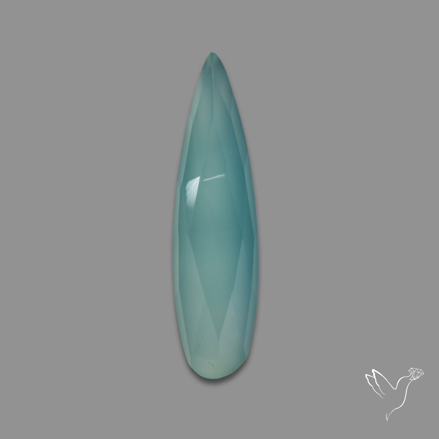 Rose Cut Aqua Chalcedony
