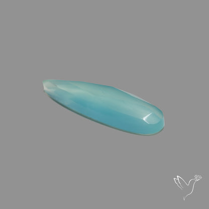 Rose Cut Aqua Chalcedony