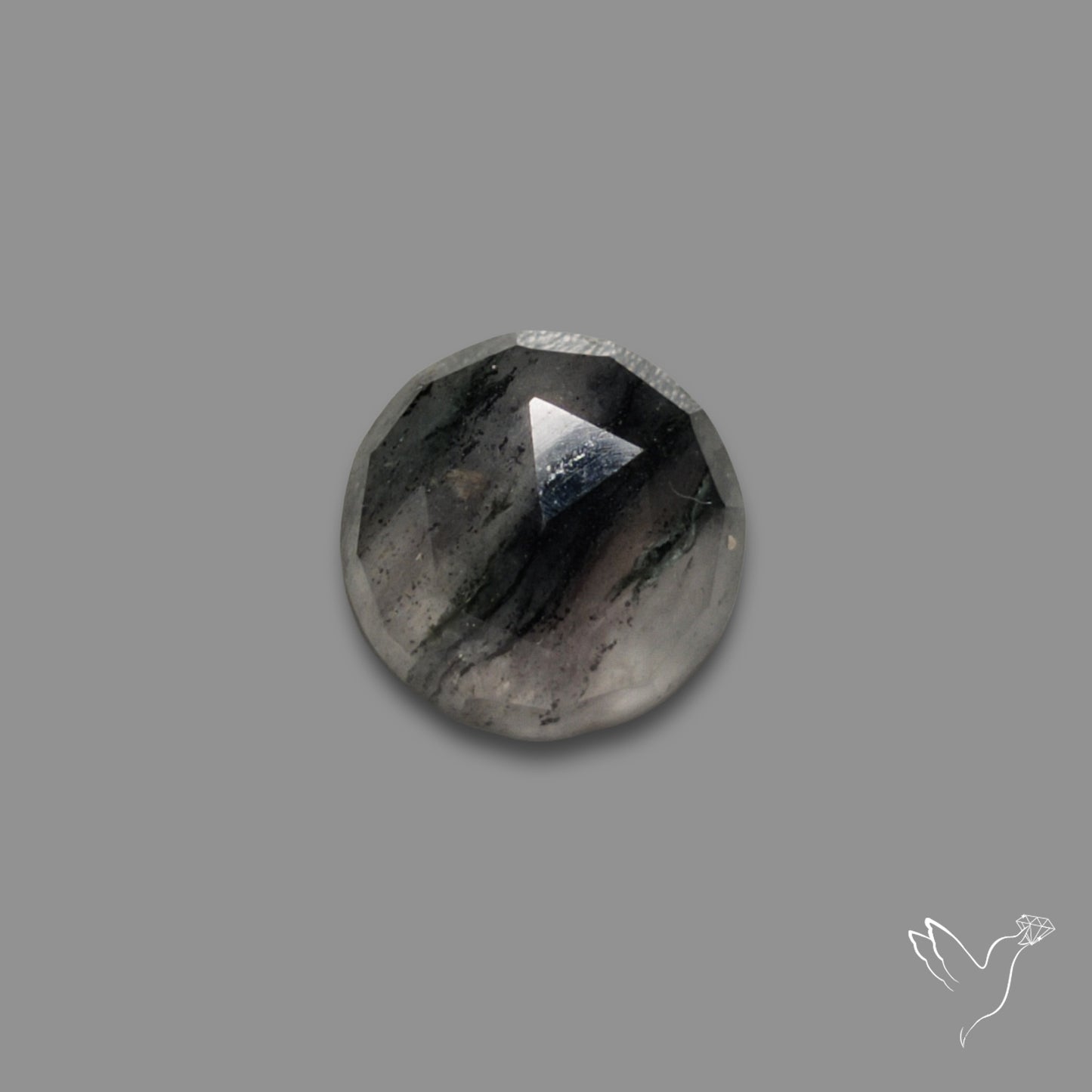Rose Cut Black Tourmalinated Quartz