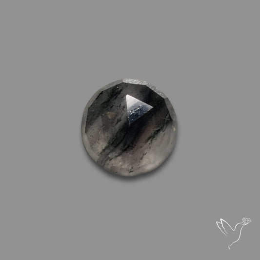 Rose Cut Black Tourmalinated Quartz