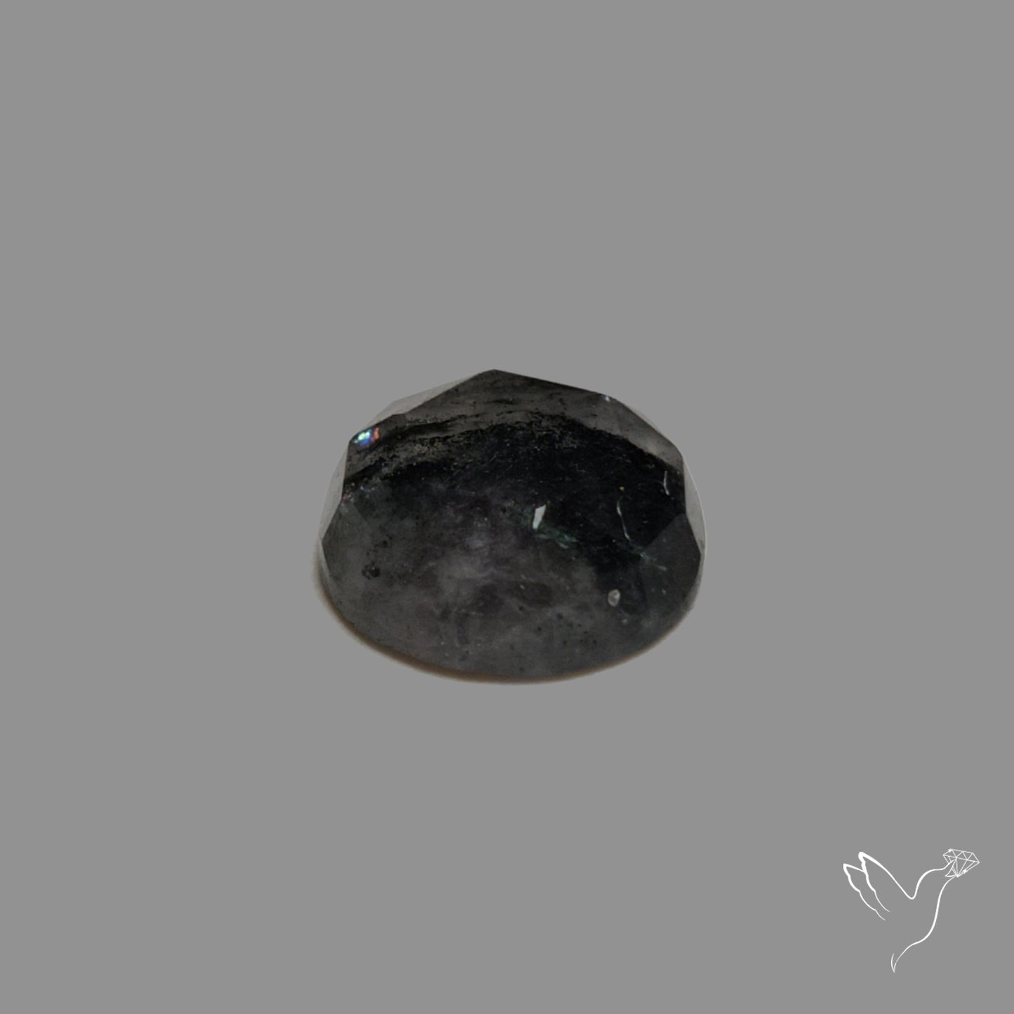 Rose Cut Black Tourmalinated Quartz