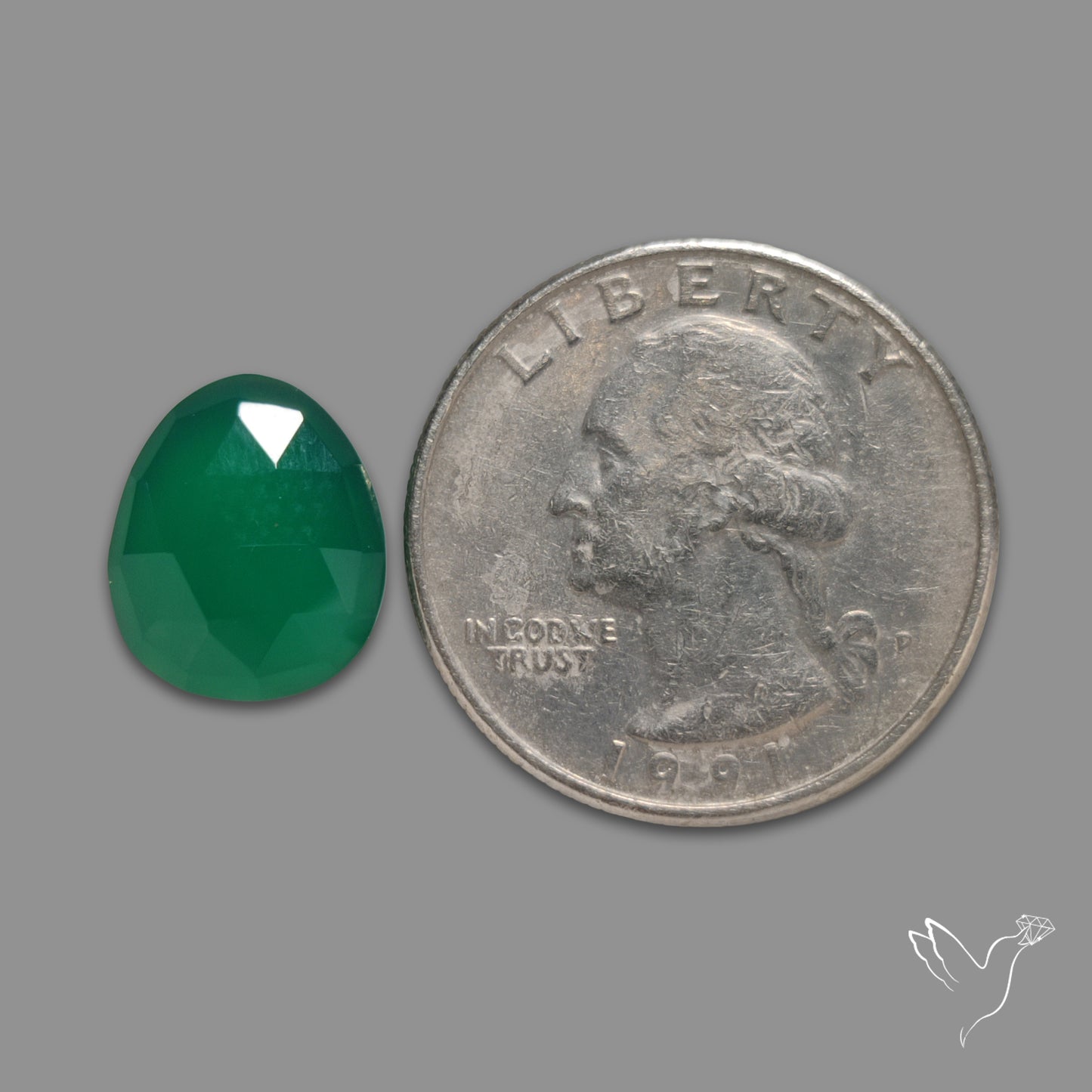 Rose Cut Chrome Chalcedony
