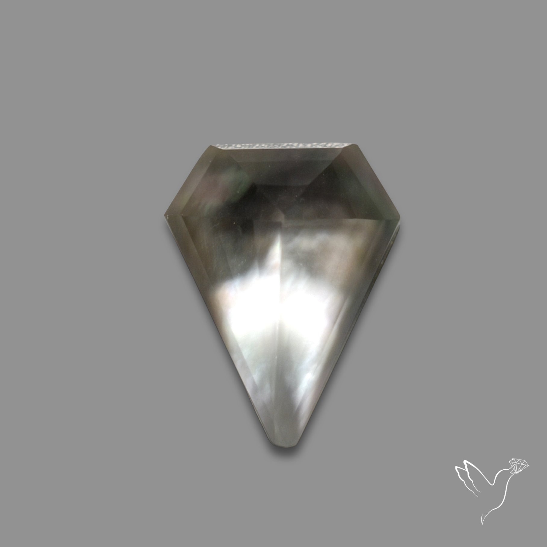 Step Cut Himalayan Quartz With Mother Of Pearl Doublet