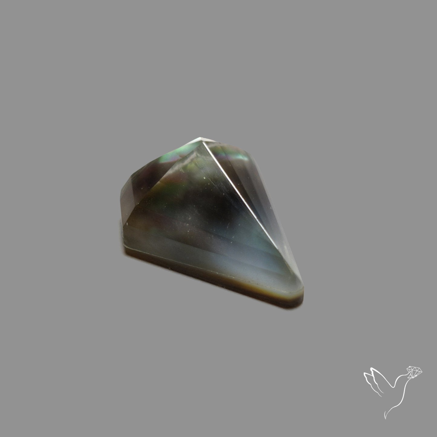 Step Cut Himalayan Quartz With Mother Of Pearl Doublet