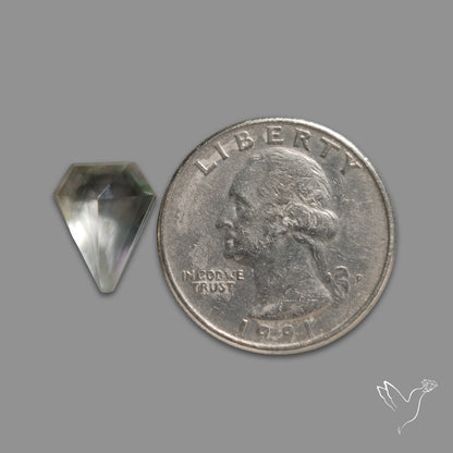 Step Cut Himalayan Quartz With Mother Of Pearl Doublet