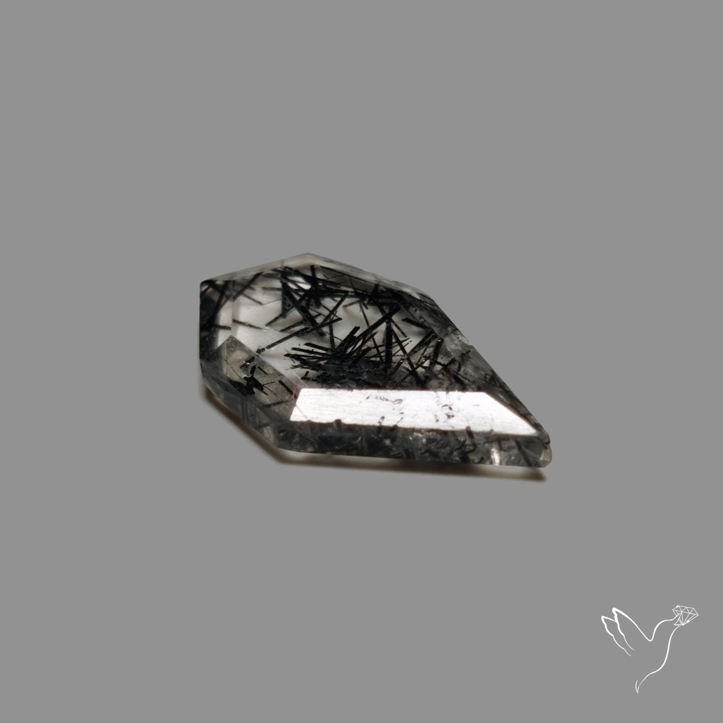 Step Cut Sri Lankan Black Rutilated Quartz