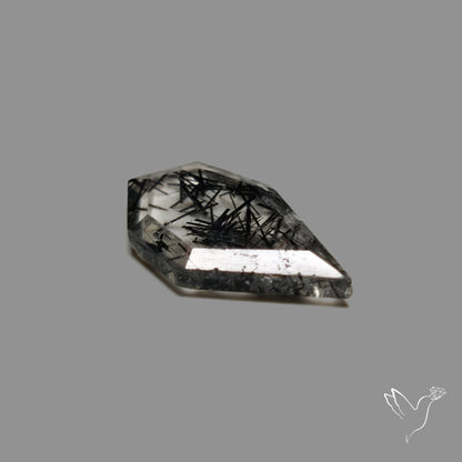 Step Cut Sri Lankan Black Rutilated Quartz