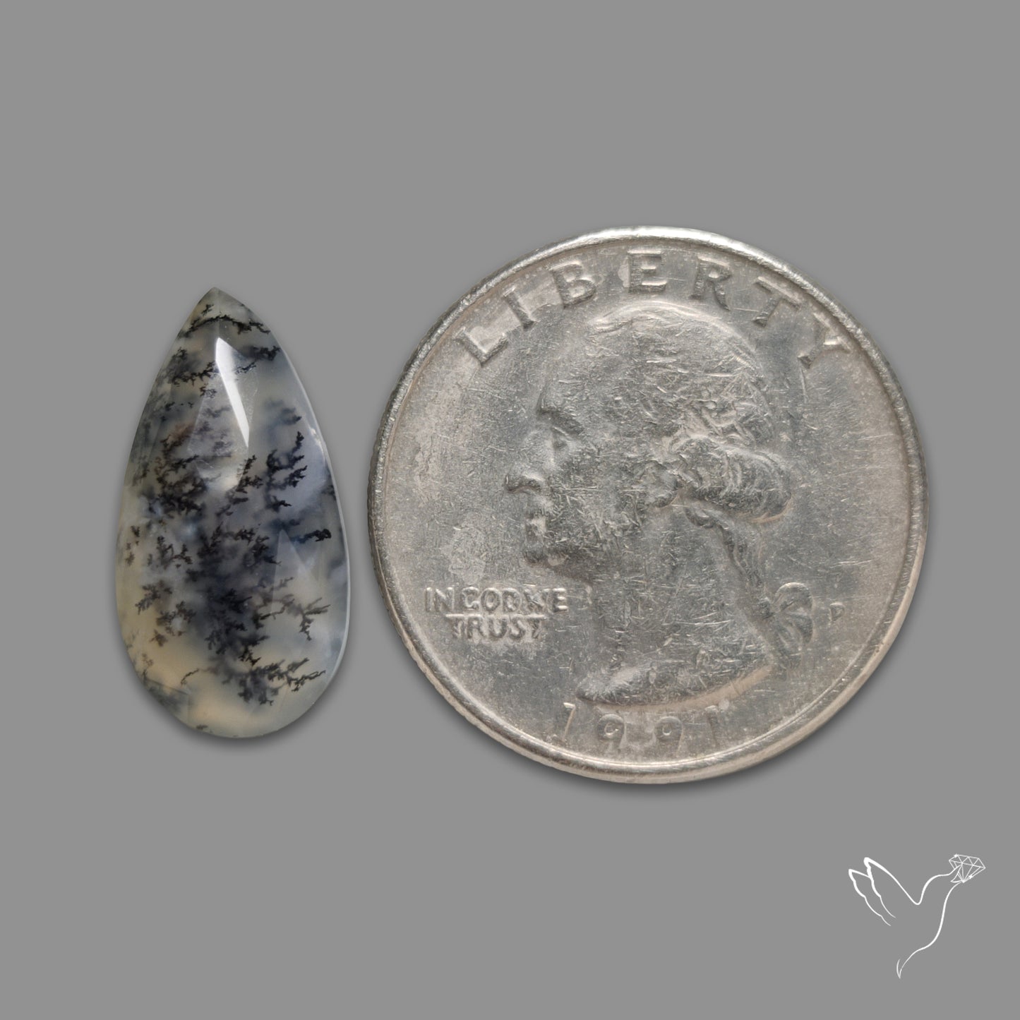 Rose Cut Dendritic Agate