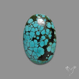 Large Hubei Polychrome Turquoise Cabochon