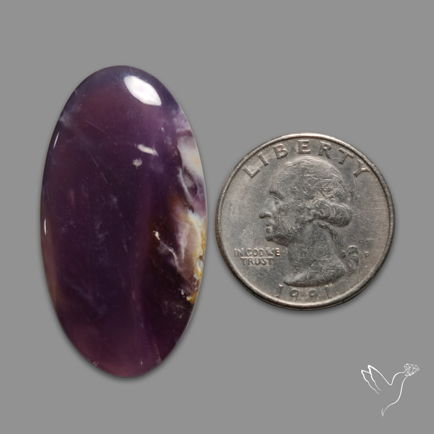 Purple Java Chalcedony Cabochon