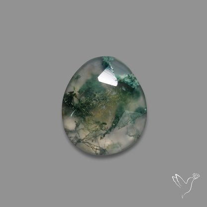 Rose Cut Moss Agate