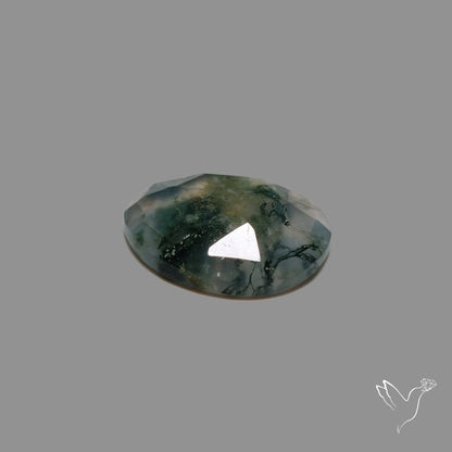 Rose Cut Moss Agate