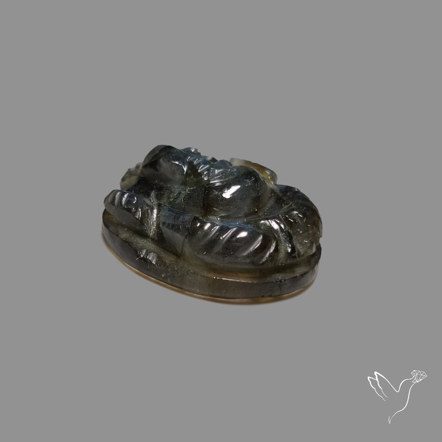 Blue Labradorite Ganesha Carving