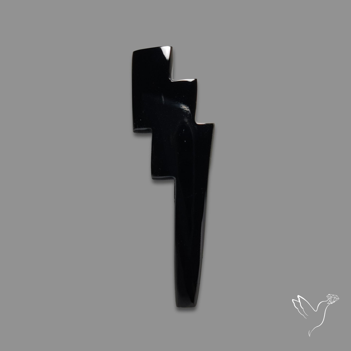 Black Onyx Lightning Bolt Carving