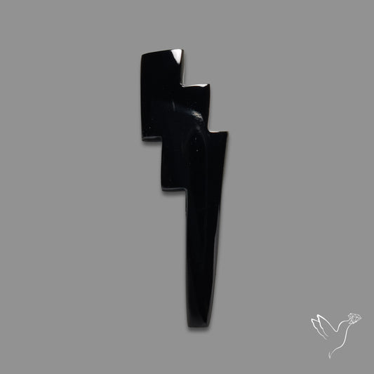 Black Onyx Lightning Bolt Carving