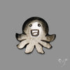 Silversheen Obsidian Happy Octopus Carving