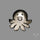Silversheen Obsidian Happy Octopus Carving