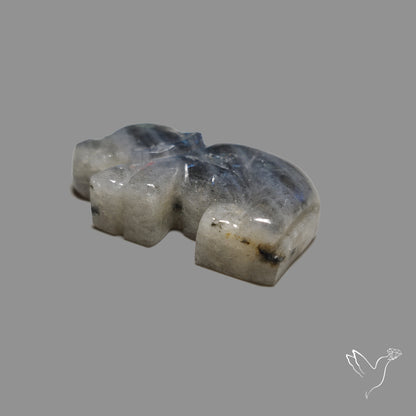 Blue Labradorite Elephant Carving