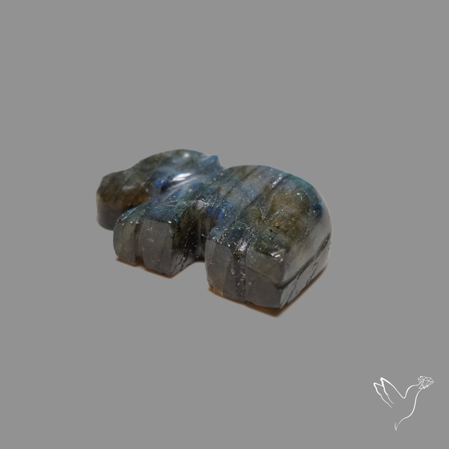 Blue Labradorite Elephant Carving